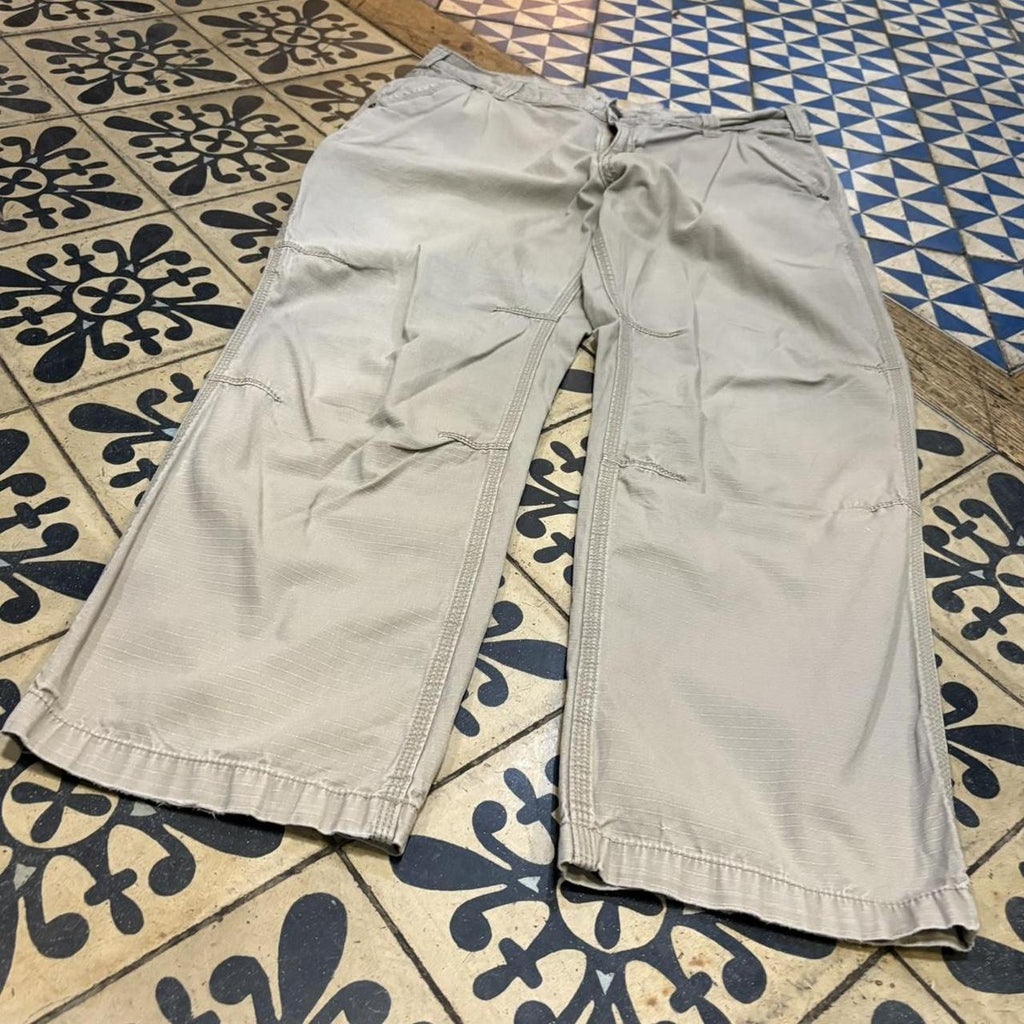 BR2401AM-F - Vintage retro essential  Beige Carhartt Ripstop Cargo Trousers pants casual workwear #skater #utility #ripstop #cargos #carhartt