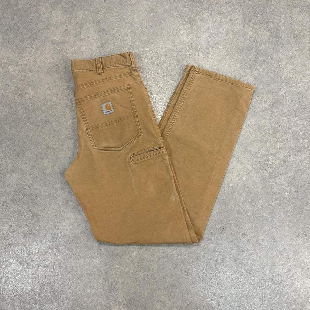 Vintage Carhartt Jeans Mens 32x34 Beige Carpenter Pants Trousers Straight Leg Skate Workwear Y2K 90s