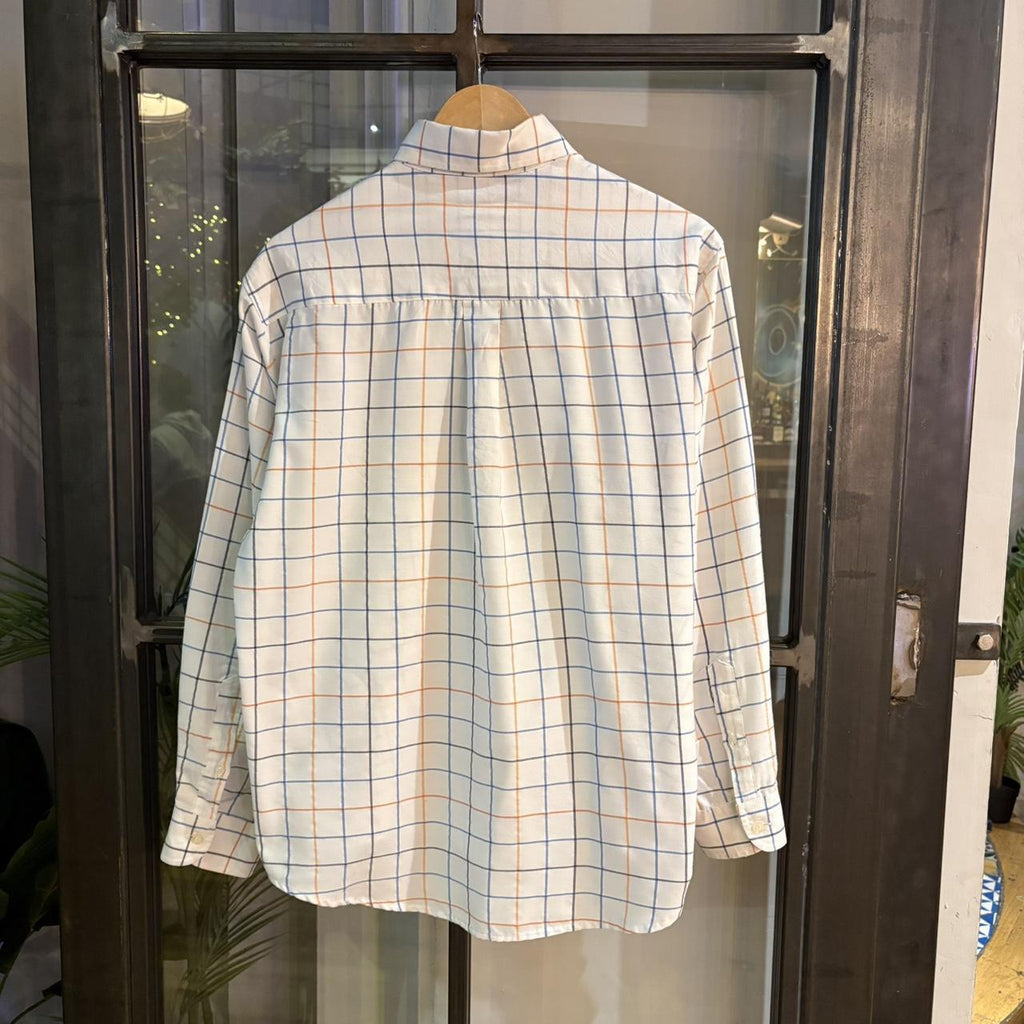 1224E29P - Vintage Tommy Hilfiger White Multi-colour Checked Shirt Short Sleeve collared button up #Y2K #preppy #chiefkeef #preppy #oldmoney