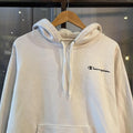 SWT704F - Vintage Retro Essential White Champion Sweatshirt Hoodie with embroidered logo #90s #sportswear #essential #champion #y2k