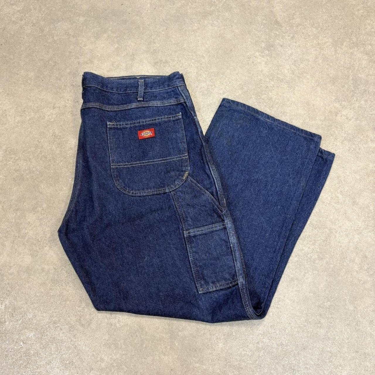 BR1912VP-U - Vintage retro essential  Dickies carpenter Blue Wash Denim Jeans Trousers pants #denim #dickies #carpenter #skater #jeans