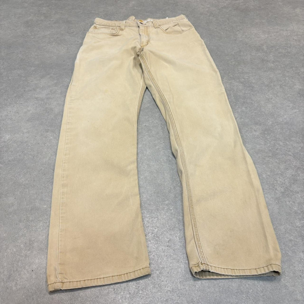BR2701EL-U - Vintage retro essential  Carhartt Cream carpenter Trousers pants casual workwear #skater #utility #workwear #carpenter #carhartt