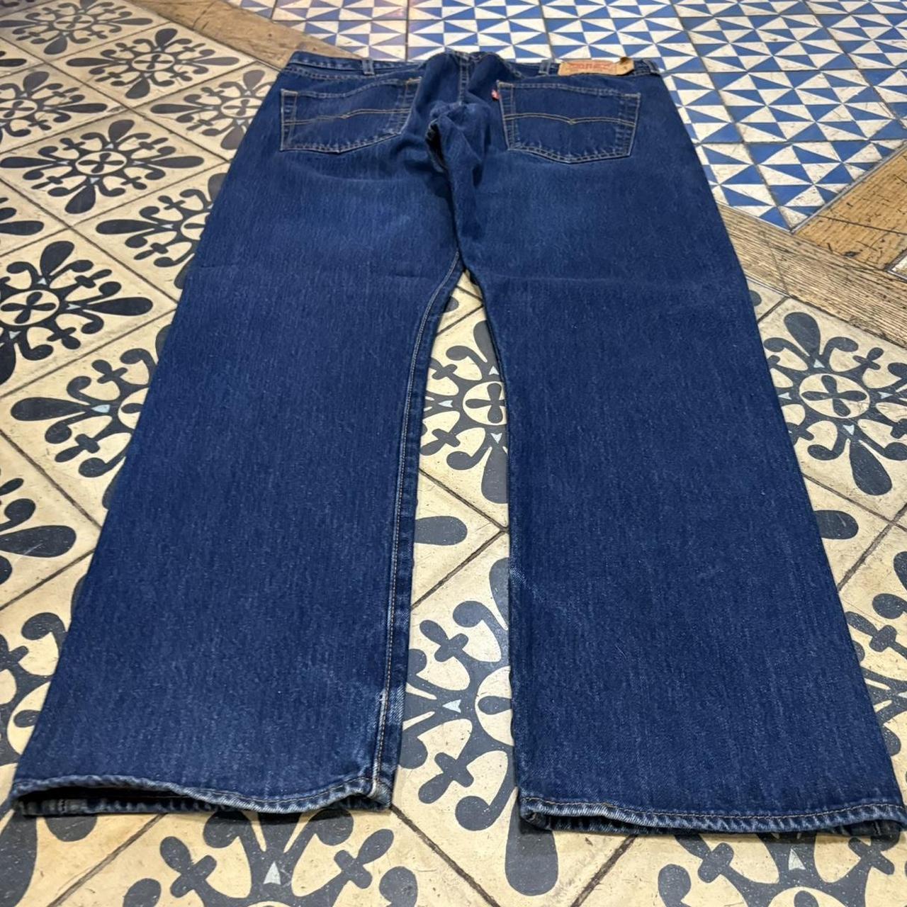 BR2804BB-F - Vintage retro essential  Levi’s 501 Straight Leg Dark Blue Wash Denim Jeans Trousers pants #denim #straightleg #levis501 #levis
