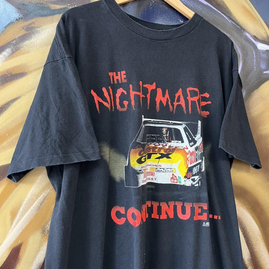 90s John Force “The Nightmare Continues” Racing Graphic Single Stitch Tee