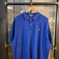 POL238 - Vintage Ralph Lauren Blue Polo Shirt Short Sleeve collared button up top #Y2K #preppy #chiefkeef #golf #oldmoney