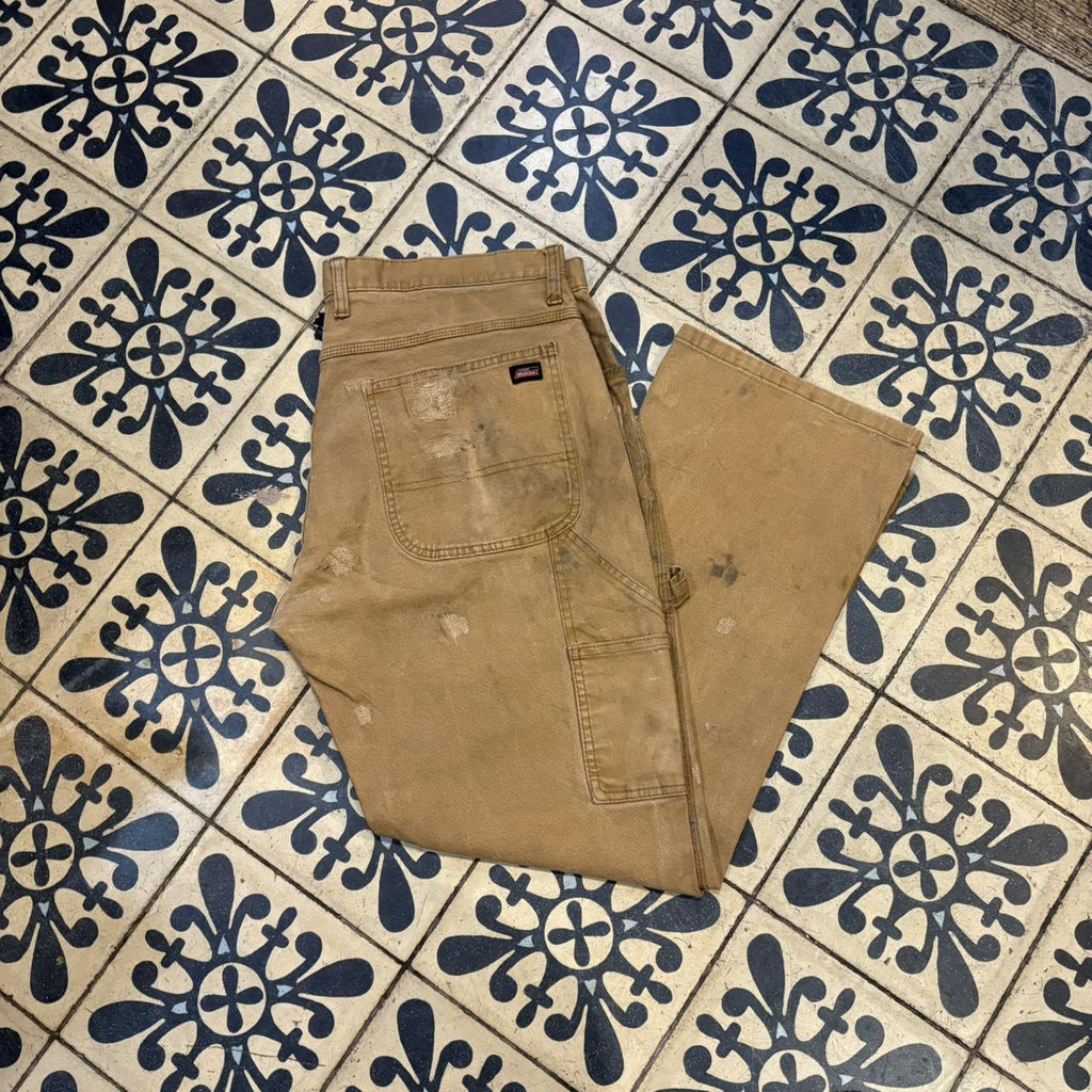 1224H25F-P - Vintage retro essential Tan Dickies carpenter Trousers pants casual workwear #skater #utility #workwear #carpenter #dickies
