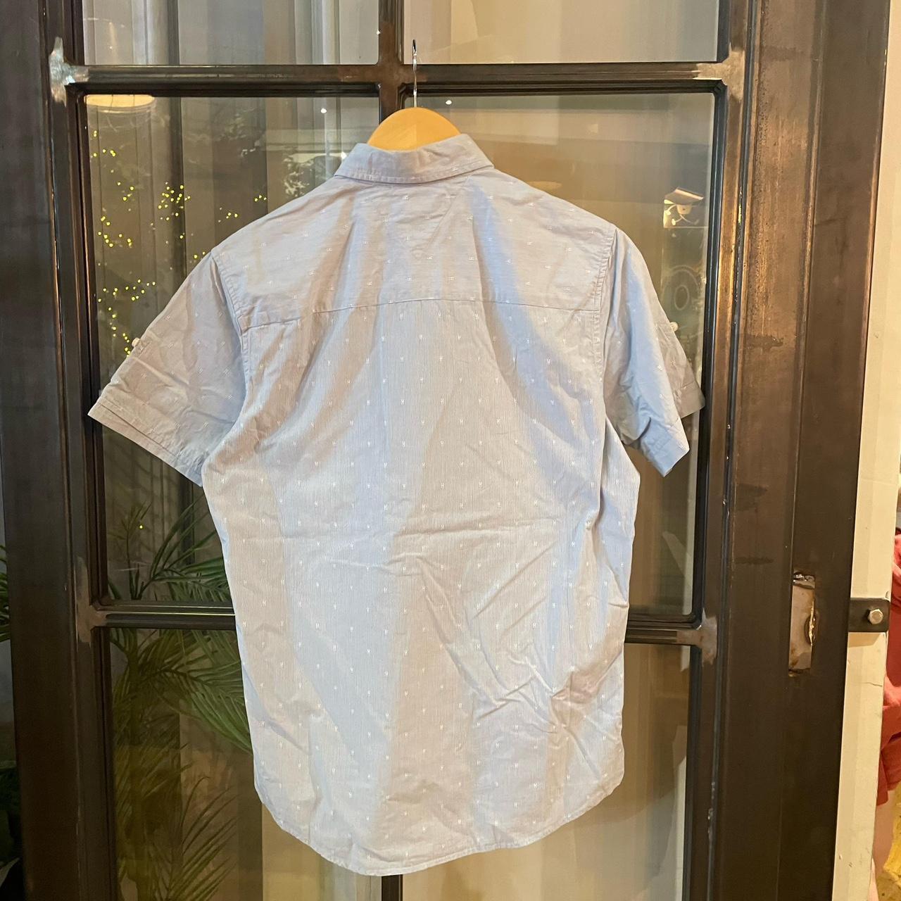 POL382F - Vintage Retro Tommy Hilfiger Light Blue Short Sleeve collared button up polo shirt top #Y2K #preppy #chiefkeef #smartcasual #oldmoney