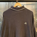 SWT700F - Vintage Retro Essential Grey Adidas Mock / Roll Neck Sweatshirt Hoodie with embroidered logo #90s #sportswear #essential #adidas #y2k