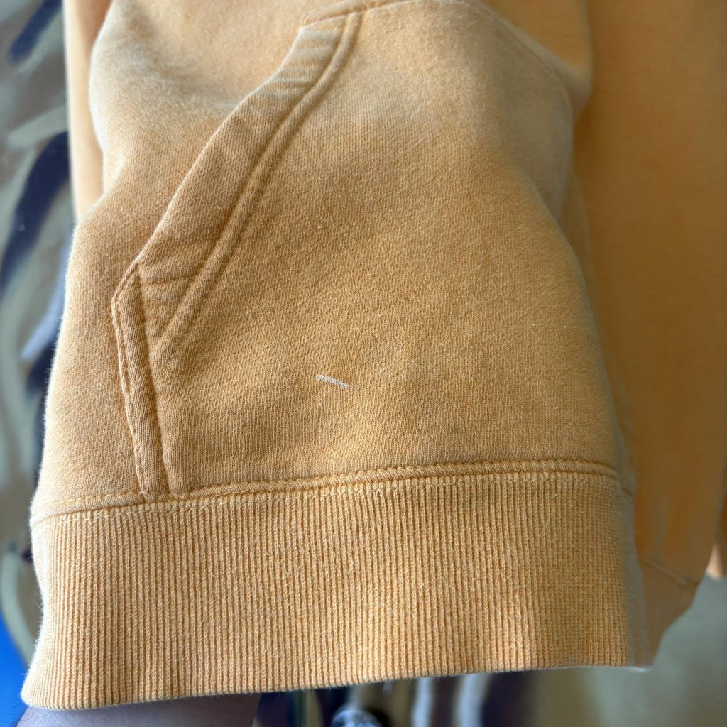 Stüssy Hoodie Mens Medium Pastel Orange Script Logo Sweatshirt Jumper Top Streetwear Skate 90s Y2K