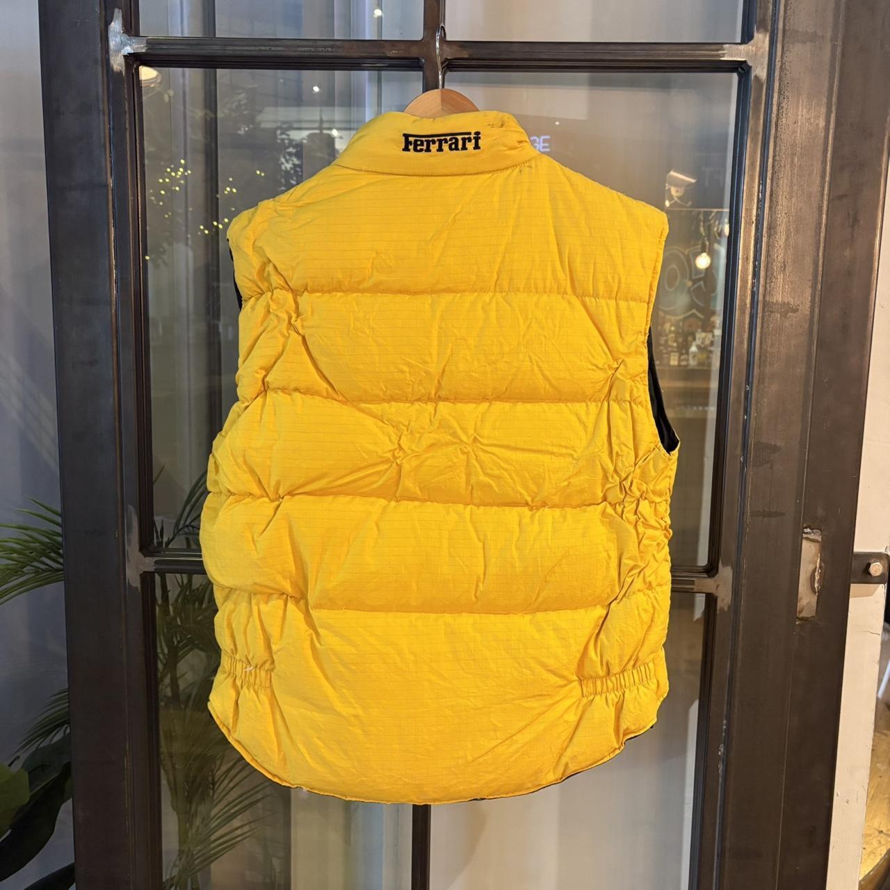 POL355BR - Vintage Retro Essential Ferrari Yellow gilet bodywarmer down puffer padded jacket #gorpcore #down #racing #ferrari #f1