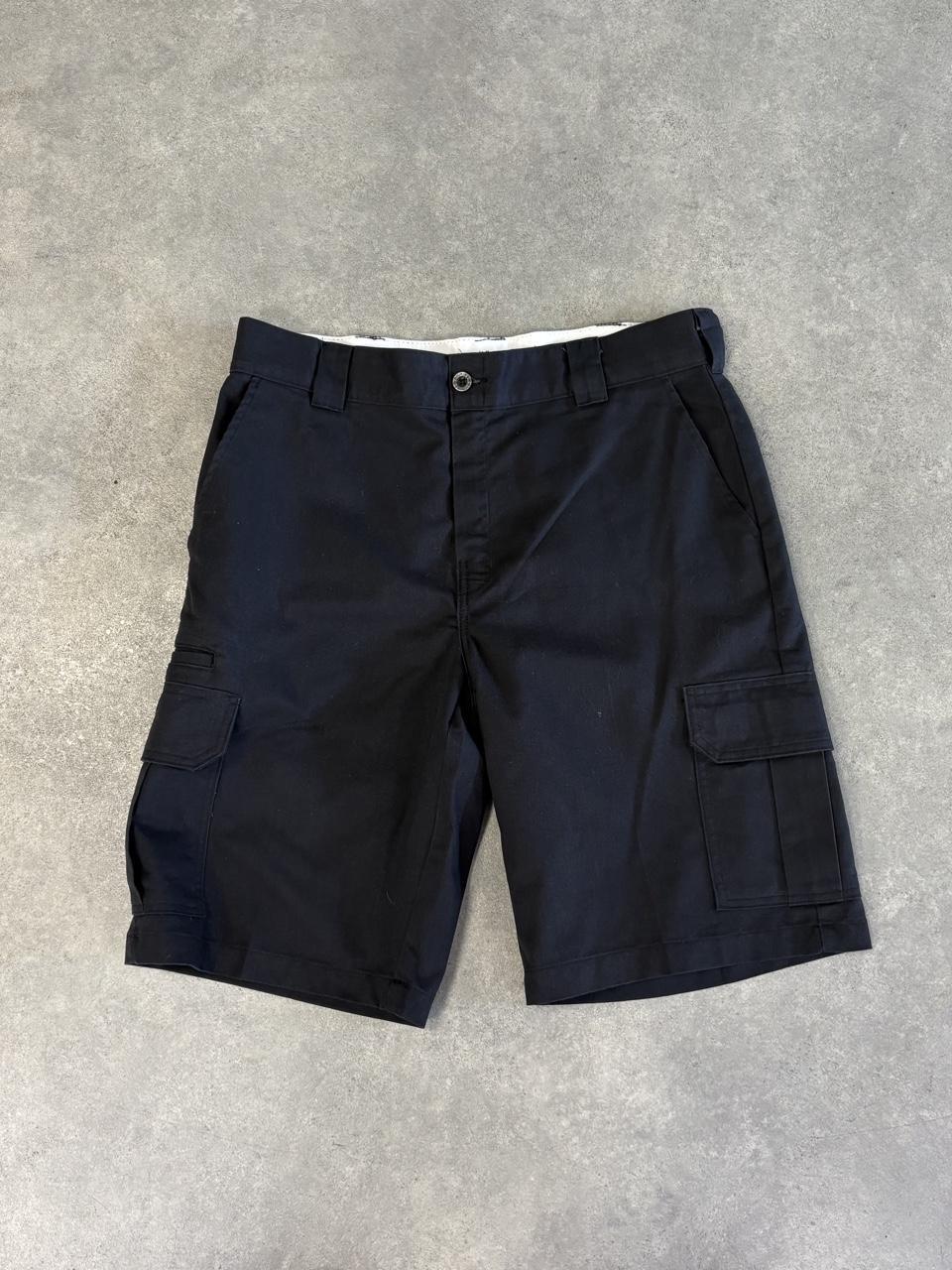 Vintage Dickies Jorts Mens 34” Black Workwear Multi Pockets Shorts Baggy Wide Leg Skate Surf Hip Hop 00s Y2K