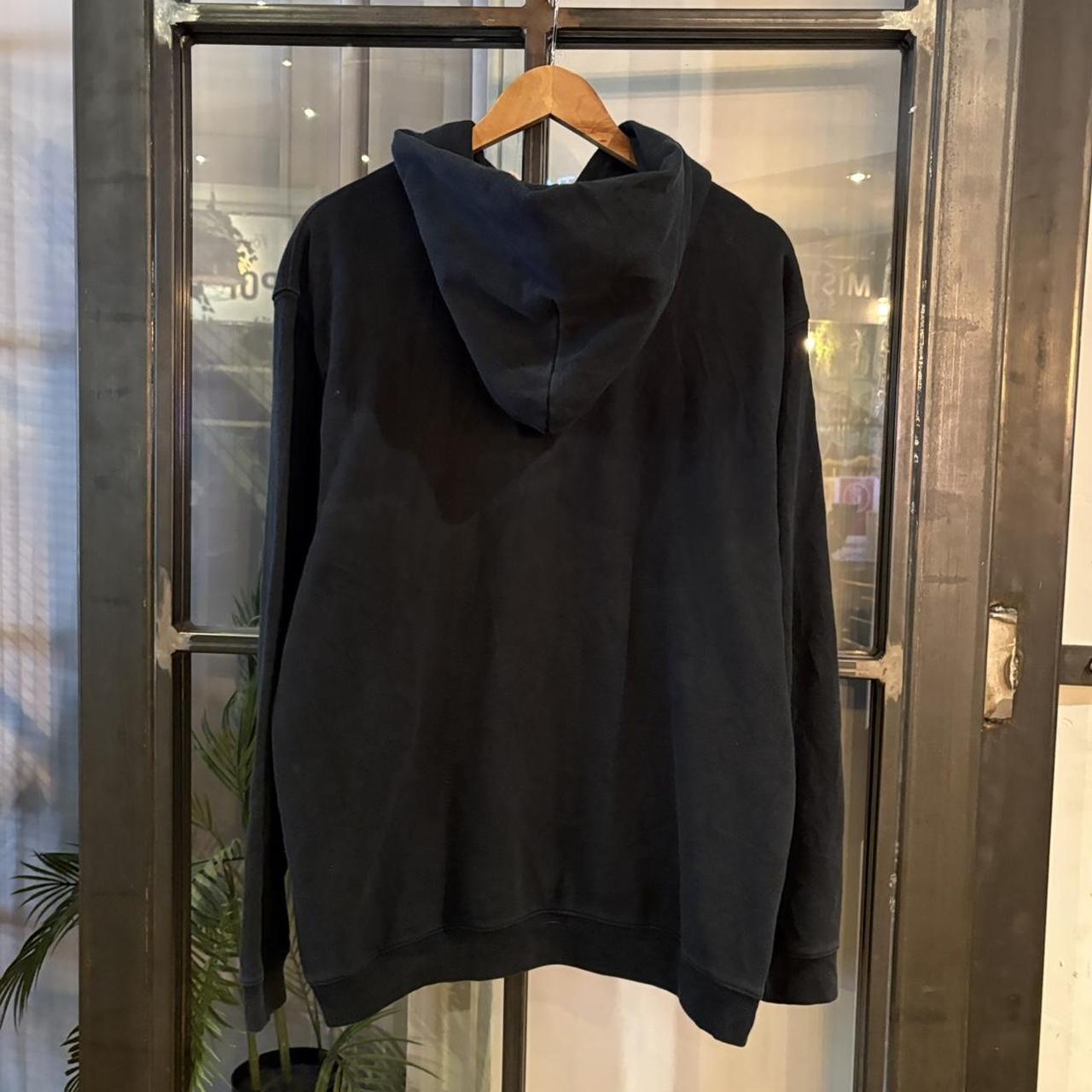 SWT674F-P - Vintage Retro Essential Black Gap Hoodie Jumper Sweatshirt with small embroidered chest logo #90s #sportswear #essential #y2k #gap
