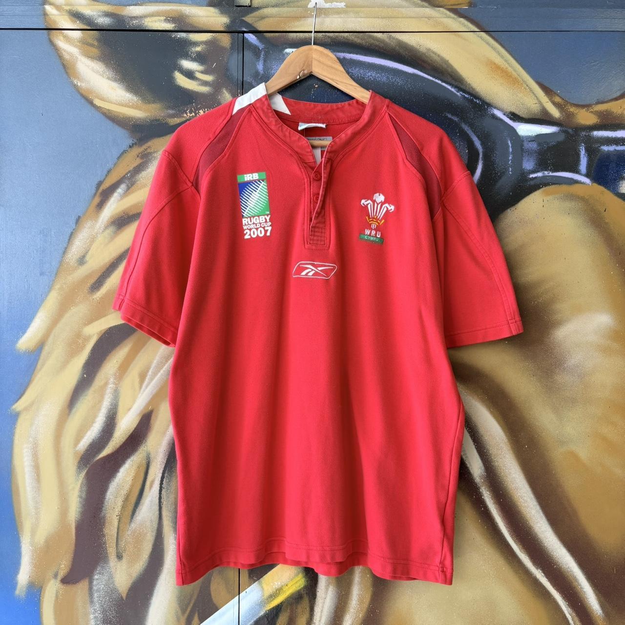 Vintage Reebok Wales Rugby Union 2007 Jersey Shirt Mens XL Red WRU World Cup Top Kit Home 6 Nations 90s Y2K