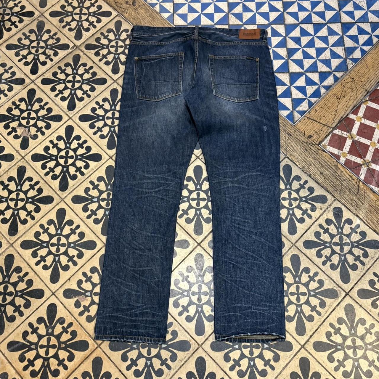 EB0609A-P - Vintage retro essential Barbour Blue Wash Denim Jeans Trousers pants #denim #slimfit #barbour #blokecore #jeans
