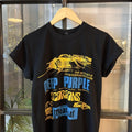 TEE468F - Vintage Retro Essential Black Original Knebworth Music Festival Depo Purple With Special Guest Meatloaf Graphic Print Top Tee T-shirt #90s #graphic #tour #deeppurple #festival