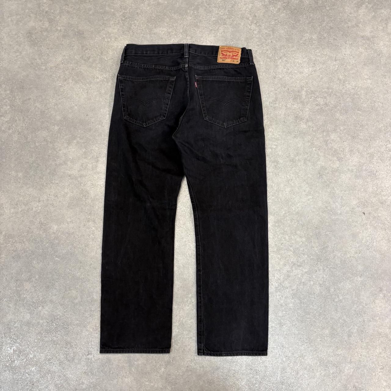 Vintage Levi's 501 Jeans Mens 36x30 Black Denim Wash Straight Leg Trousers Cowboy Western USA 90s Y2K