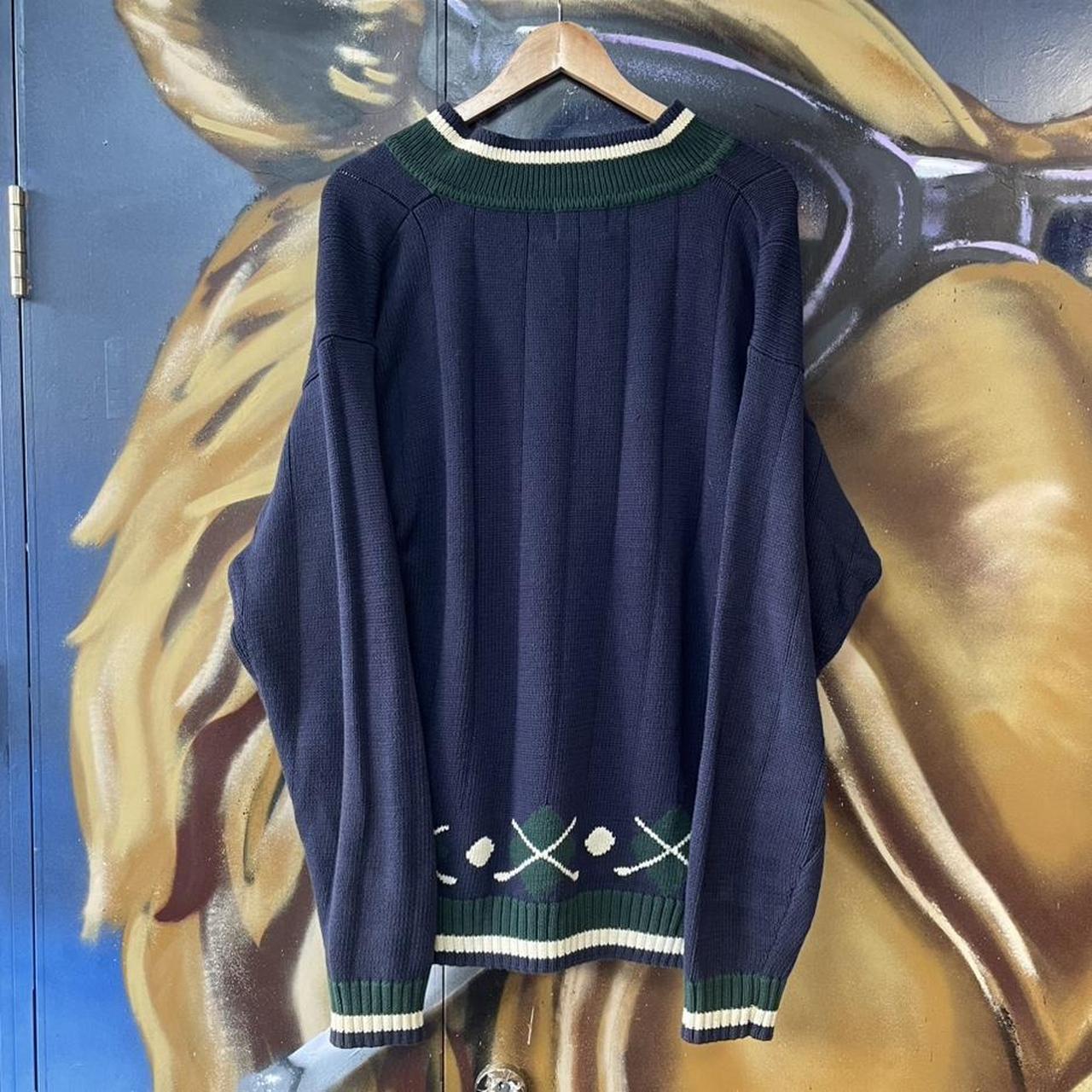 Vintage Great Lakes V-Neck Grandad Funky Knit Sweater