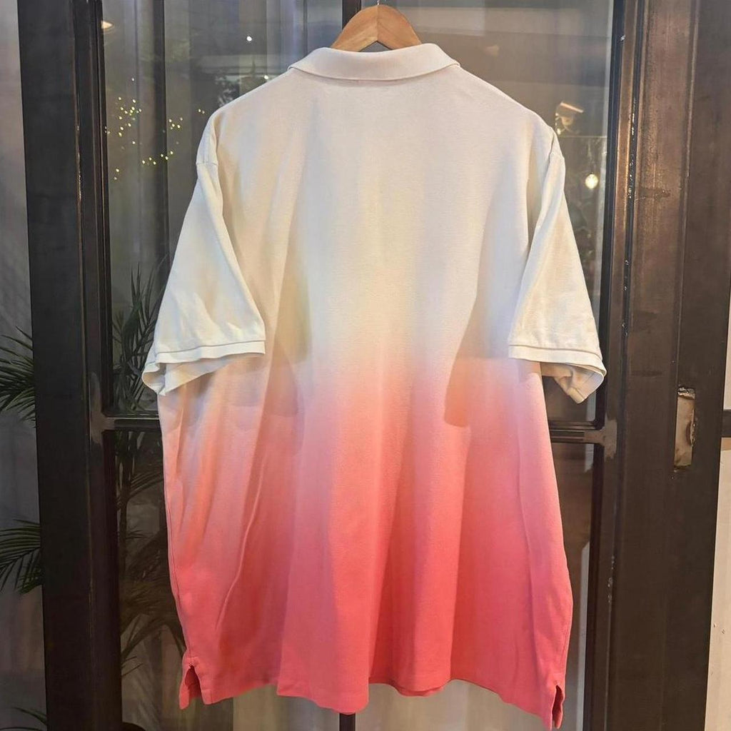 POL455-F - Vintage Retro Ralph Lauren Pink Dyed Polo Shirt Short Sleeve collared button up top  #Y2K #preppy #chiefkeef #oldmoney #ralphlauren