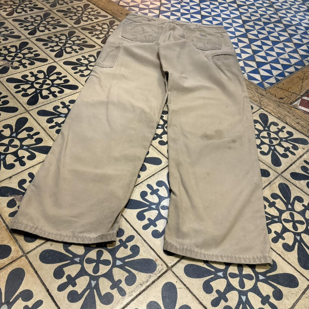 BR2401AD-F - Vintage retro essential  Beige Carhartt carpenter Trousers pants casual workwear #skater #utility #workwear #carpenter #carhartt