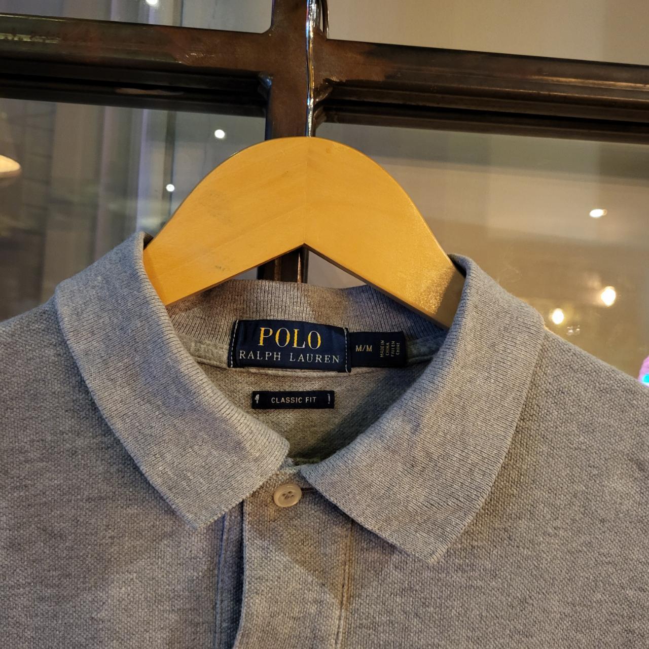 POL132 - Vintage Ralph Lauren Grey Polo Shirt Short Sleeve collared button up top #Y2K #preppy #chiefkeef #golf