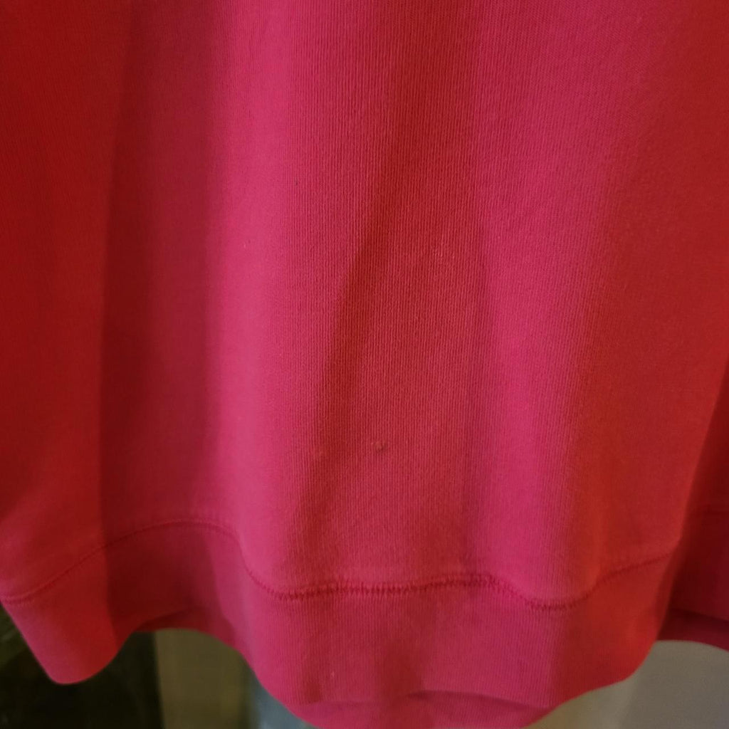 SWT252 - Vintage Retro Essential Tommy Hilfiger Pink sweatshirt jumper crewneck with chest logo spell out #tommy #preppy #y2k #tommyhilfiger