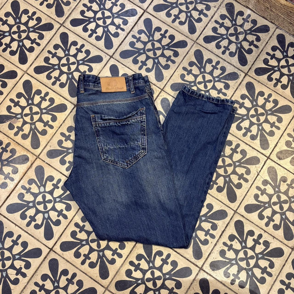 TRW375 - Vintage retro essential Rock Creek Straight Leg Blue Wash Denim Jeans Trousers pants casual workwear skate #denim #rockcreek #smartcasual #skater #straightleg