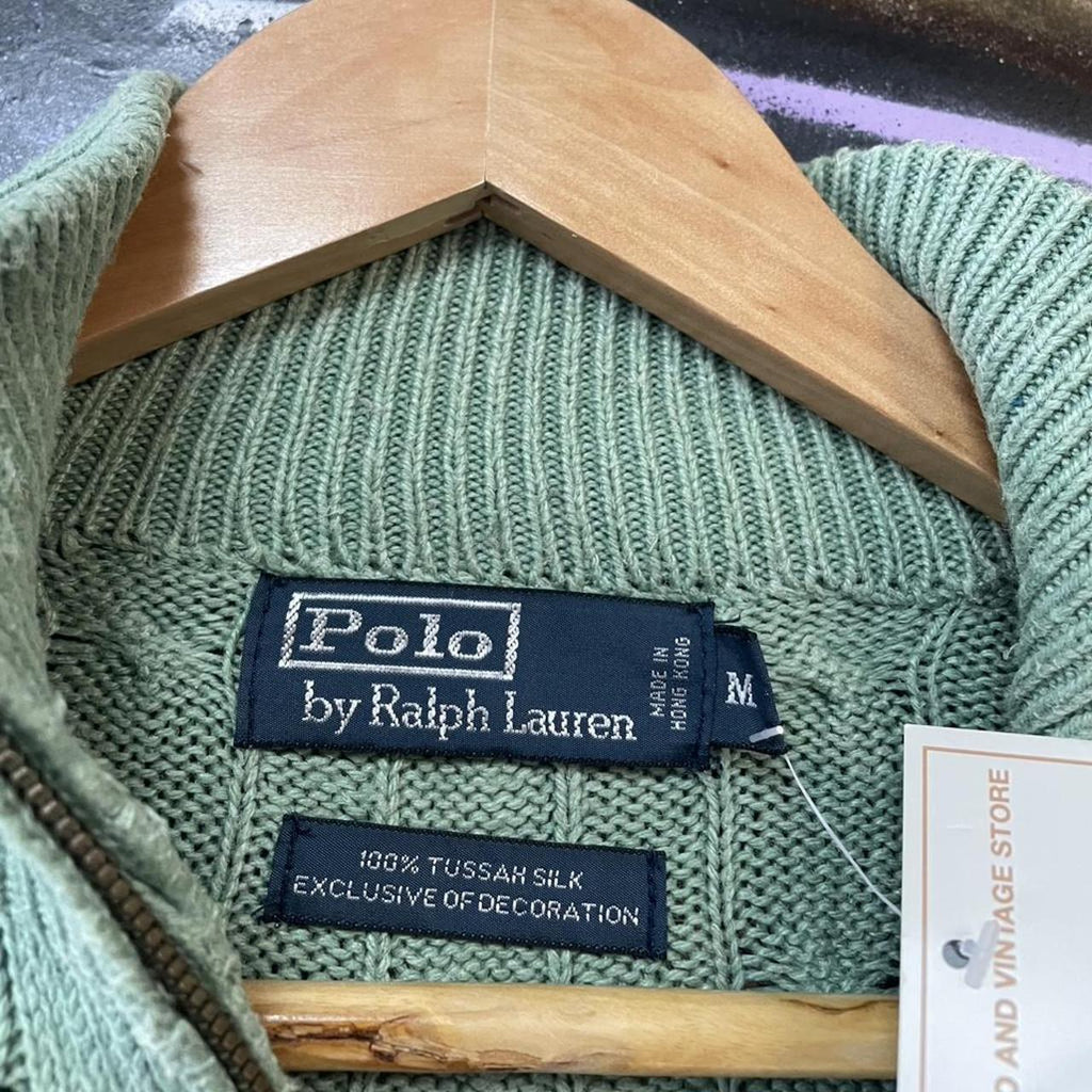 Ralph Lauren Cable Knit Quarter Zip Sweater