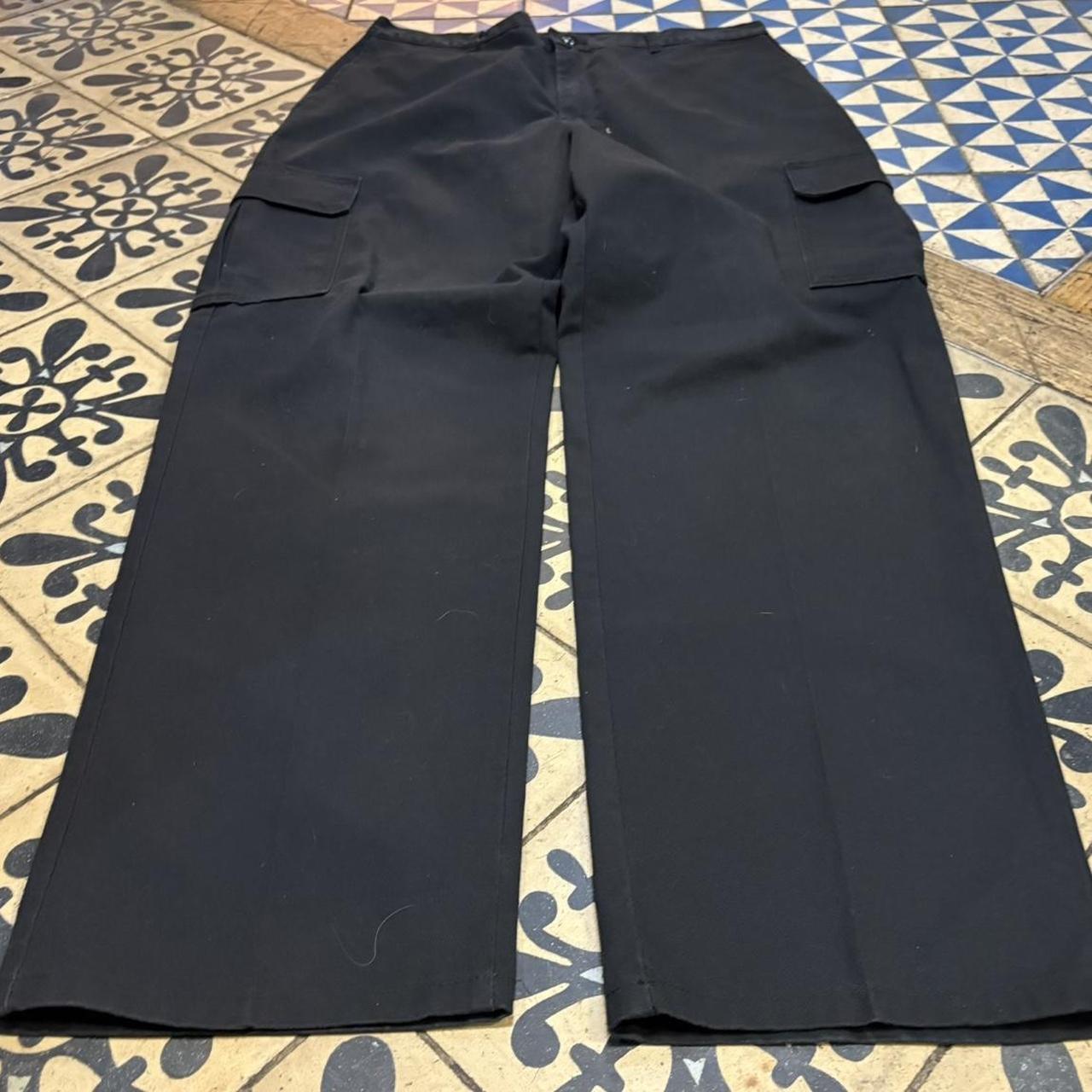 BR1011DU-F - Vintage retro essential  Black Dickies Cargo Trousers pants casual workwear #skater #utility #workwear #cargo #dickies