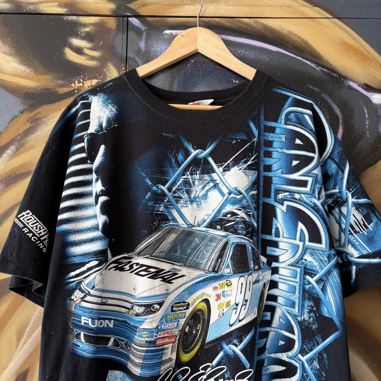 Vintage Nascar T Shirt Mens XL Roush Fenway 99 Ford Racing Motorsport Graphic Print Top Tee T-shirt 90s Y2K 00s