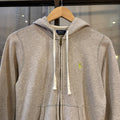 MA2207BB-P - Vintage Retro Essential Grey Polo Ralph Lauren Sweatshirt Hoodie with embroidered logo #ralphlauren #hoodie #oldmoney #preppy #y2k