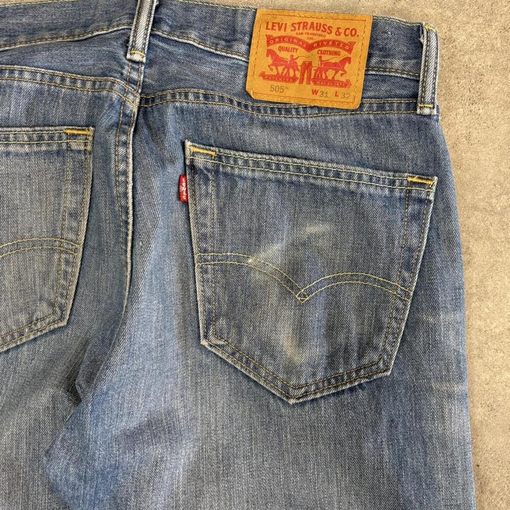 Vintage Levi’s 501 Jeans Mens 32x32 Denim Blue Wash Trousers Skate Western Cowboy USA