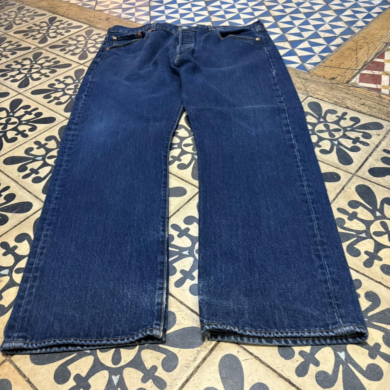 BR2804BB-F - Vintage retro essential  Levi’s 501 Straight Leg Dark Blue Wash Denim Jeans Trousers pants #denim #straightleg #levis501 #levis