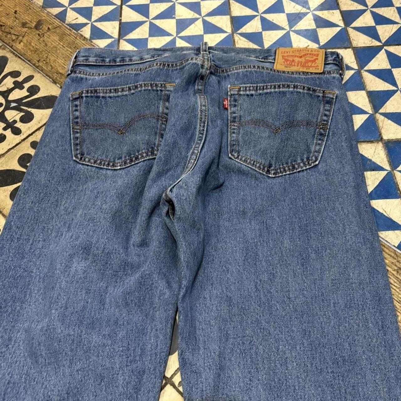 TRW602-P - Vintage retro essential Levi’s 505 Blue Wash Denim Jeans Trousers pants #denim #straightleg #levis #levis505 #jeans