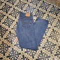 TRW329 - Vintage retro essential Baggy Overszied Levi's  505 Denim Jeans Trousers pants with embroidered label casual workwear wide leg skate 90s Y2K style #straight #hiphop #skater #denim #