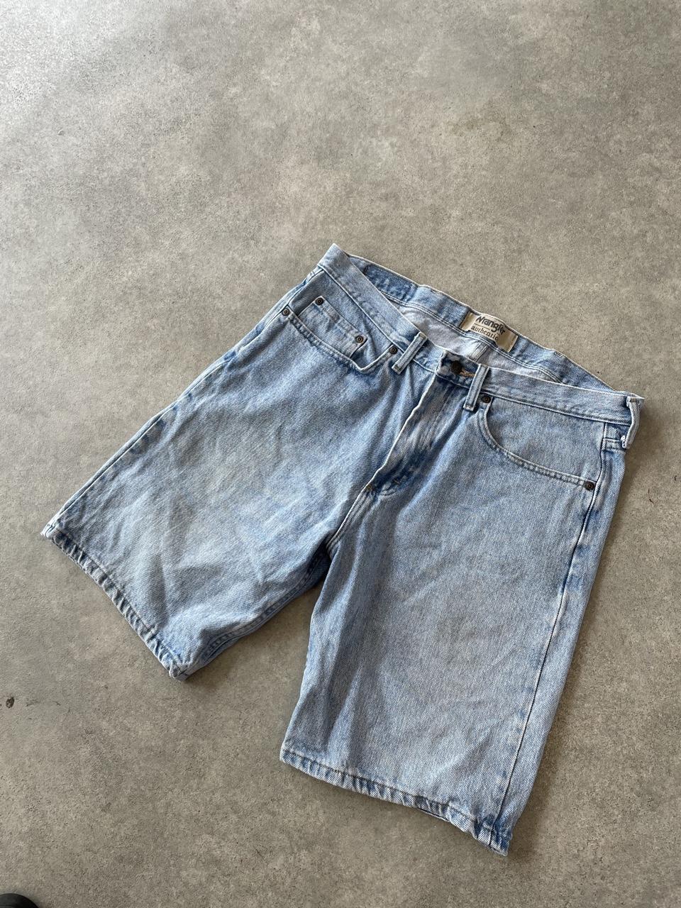 Wrangler Light Wash Blue Denim Jorts Shorts