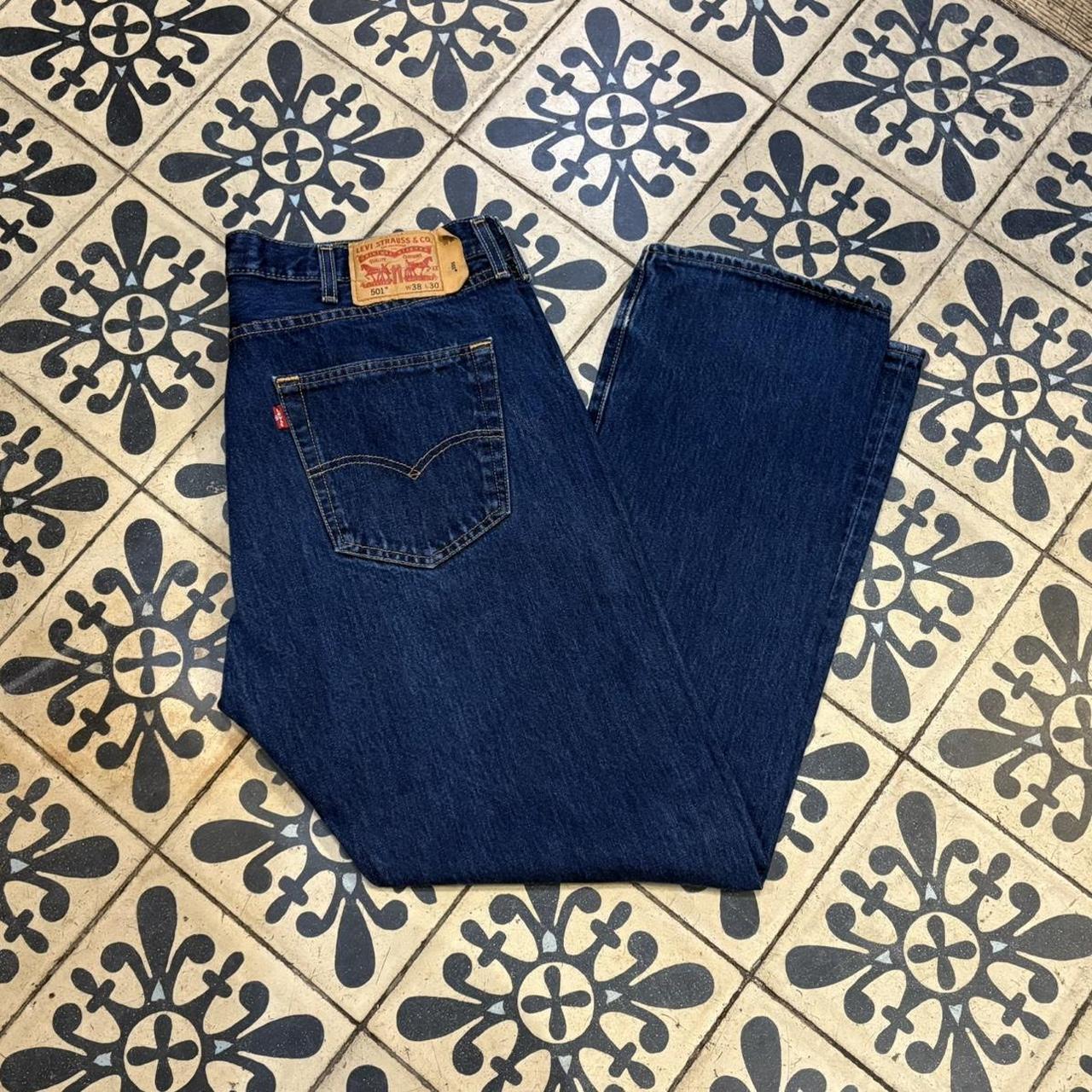 BR2804BB-F - Vintage retro essential  Levi’s 501 Straight Leg Dark Blue Wash Denim Jeans Trousers pants #denim #straightleg #levis501 #levis