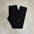BR1912ZY-U - Vintage retro essential Black Dickies Skinny Straight Double Knee Trousers pants casual workwear #skater #utility #doubleknee #skinnystraight #dickies