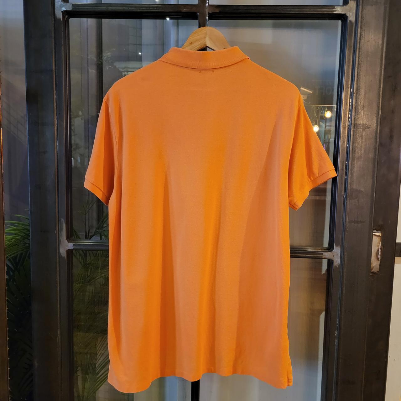 POL051 - Vintage Ralph Lauren Orange Polo Shirt Short Sleeve collared button up top #Y2K #preppy #chiefkeef