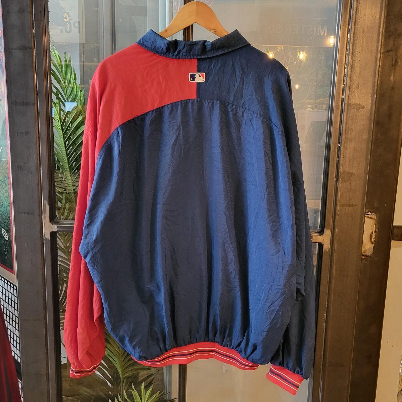 WCJ011 - Vintage retro essential MLB Cleveland Indians (Guardians) button up sports coach jacket #mlb #cleveland #festival #y2k