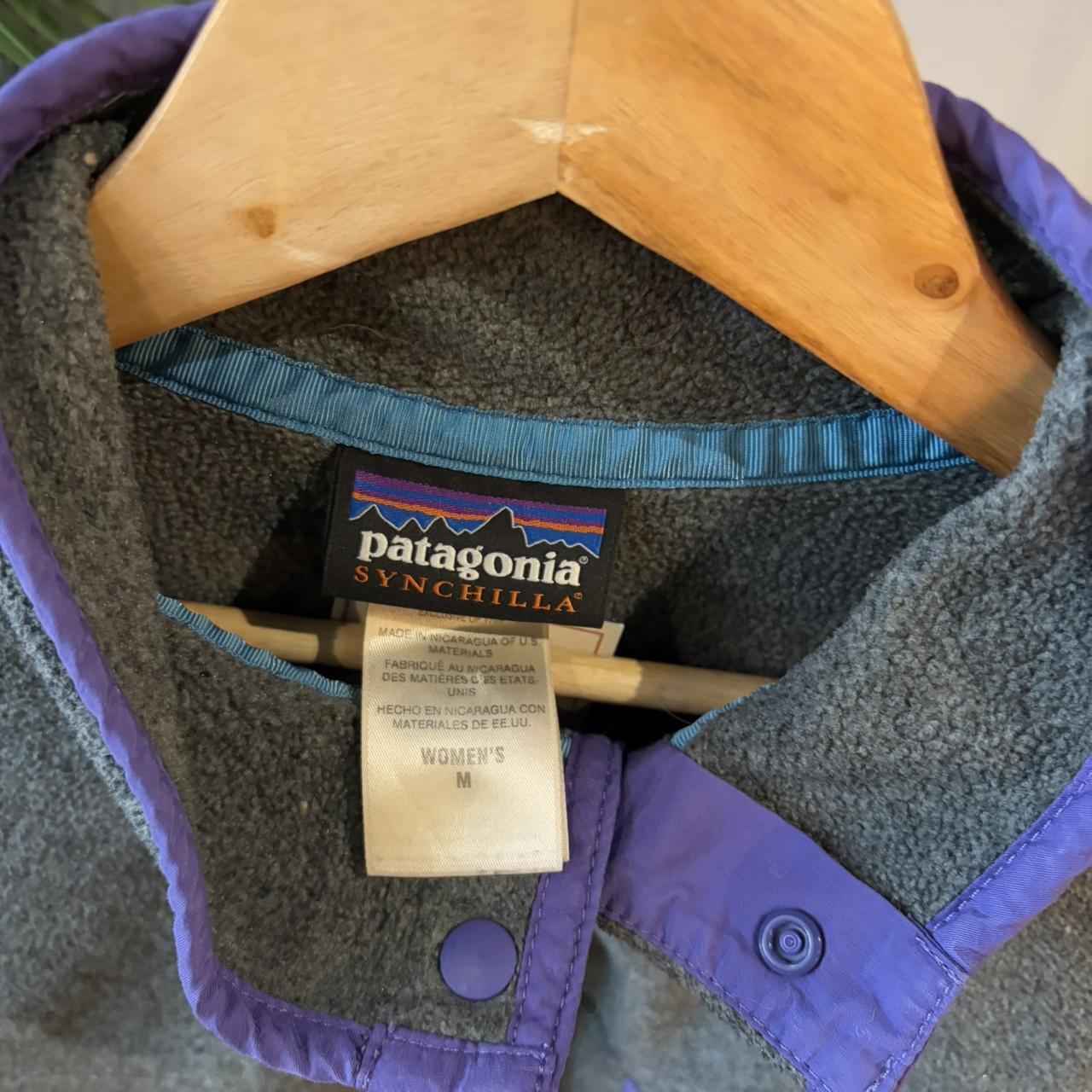 0325C82UF - Vintage retro essential Grey Patagonia Synchilla  1/4 button up outdoor sweatshirt fleece jacket #pullover #patagonia #expedition #hike #gorpcore