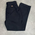 Dickies Black Chino Skater Trousers Workwear Pants