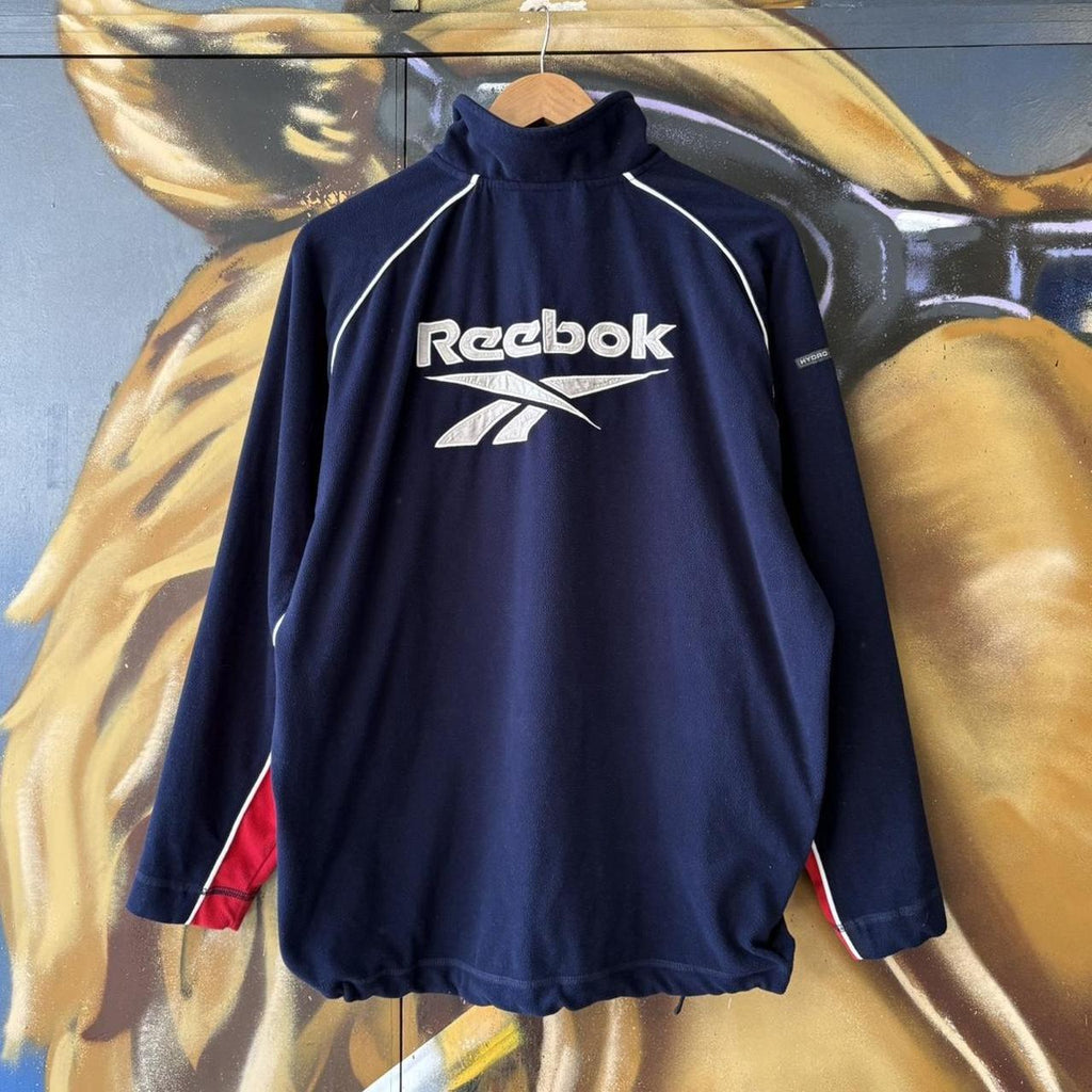 Vintage Reebok Liverpool Fleece Mens Medium 2000/01 Carlsberg Training Drill Jumper Football 90s Y2K
