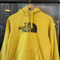 SWT618F - Vintage Retro Essential Yellow The North Face Sweatshirt Hoodie with centre print logo #90s #sportswear #essential #tnf #y2k