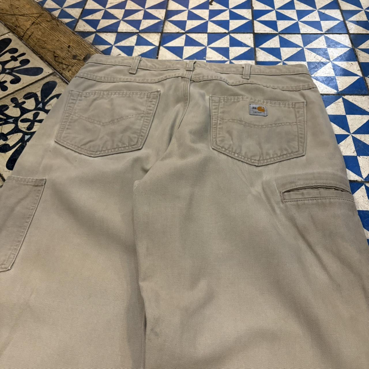 BR2401AD-F - Vintage retro essential  Beige Carhartt carpenter Trousers pants casual workwear #skater #utility #workwear #carpenter #carhartt