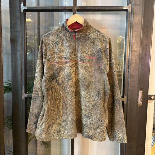 0225H66BR - - Vintage Retro Essential Realtree Camouflage Khaki Green Brown Field Hunting graphic print Sweatshirt 1/4 zip fleece #realtree #hunting #camo #utility