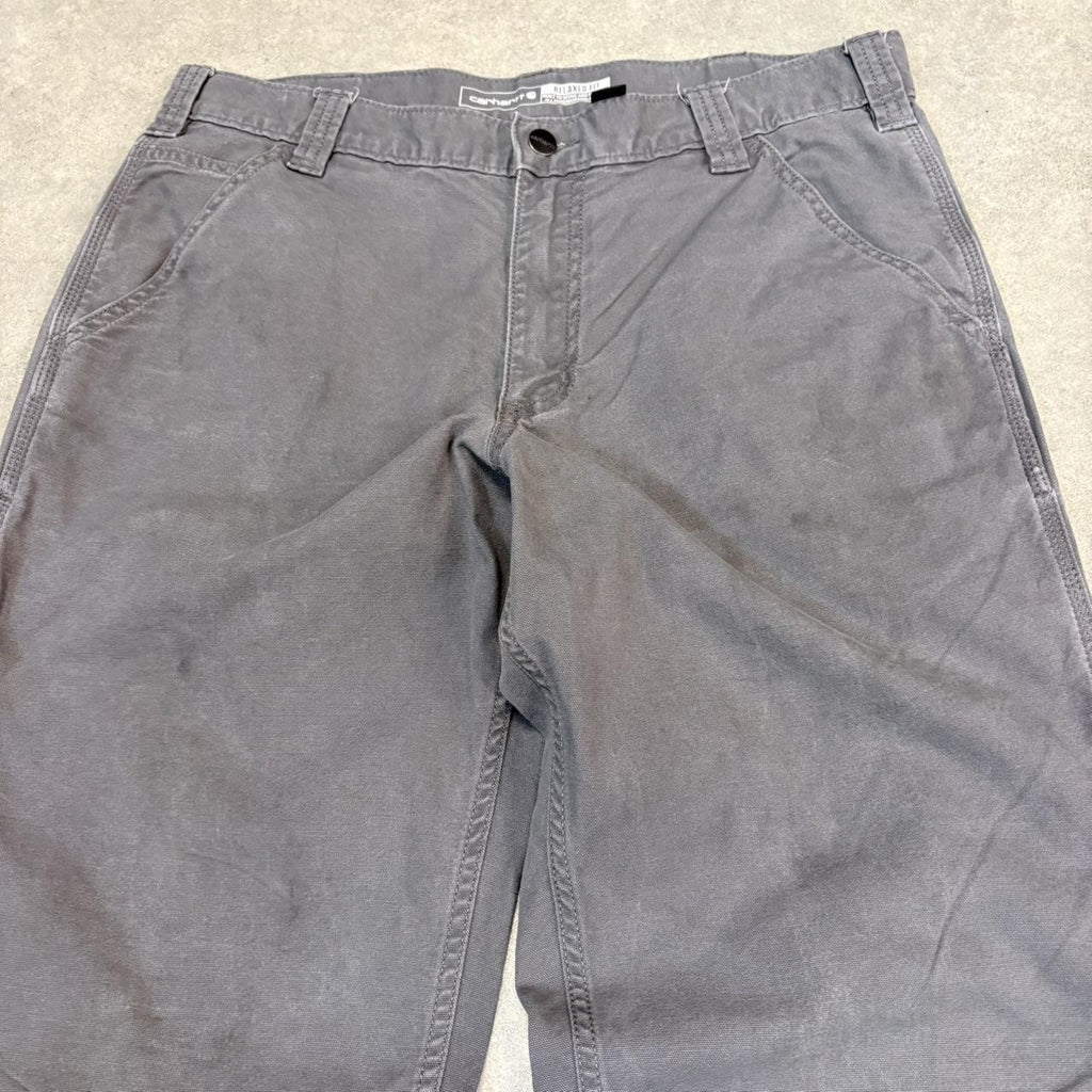 BR2701GM-U - Vintage retro essential Grey Carhartt carpenter Trousers pants casual workwear #skater #utility #workwear #carpenter #carhartt