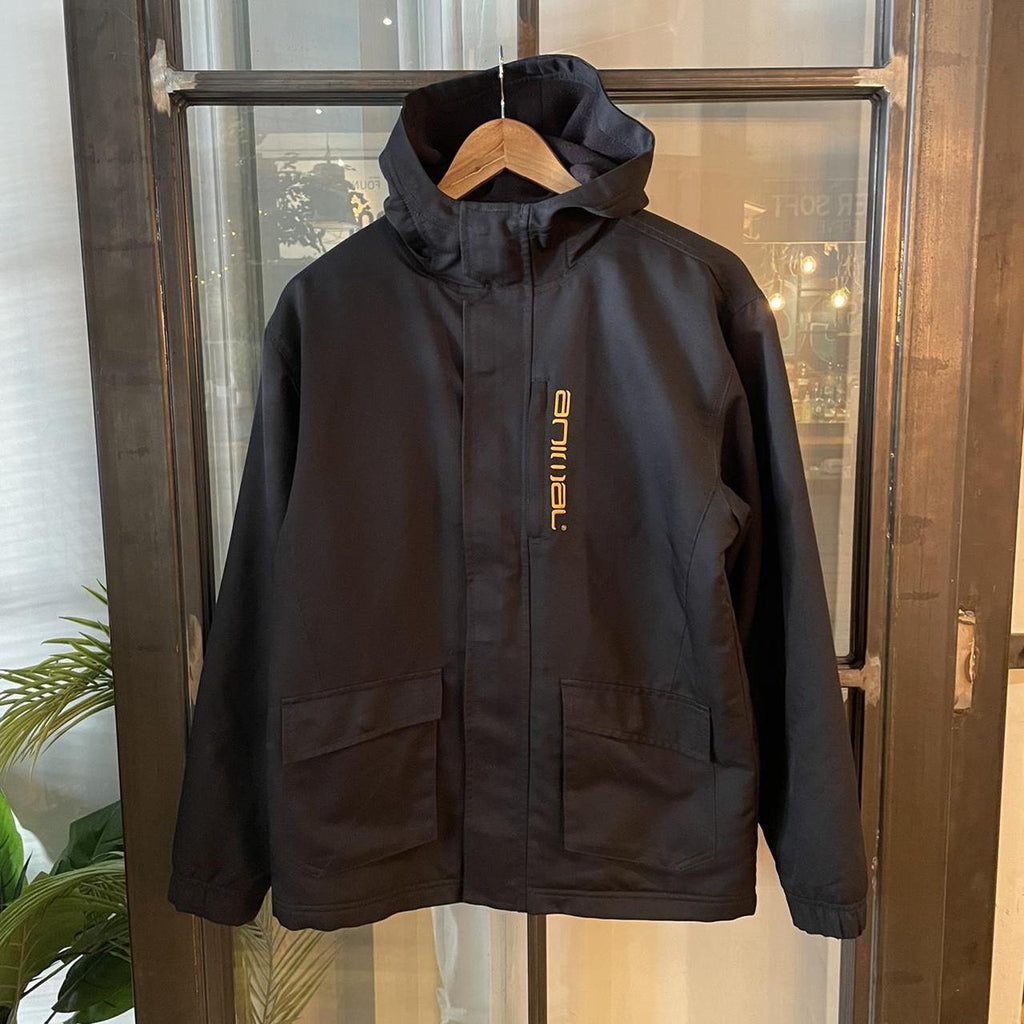 JCK002BR - Vintage Retro Essential Black Animal Full Zip Up Lined Lightweight jacket #skater #90s #surfer #animal #y2k