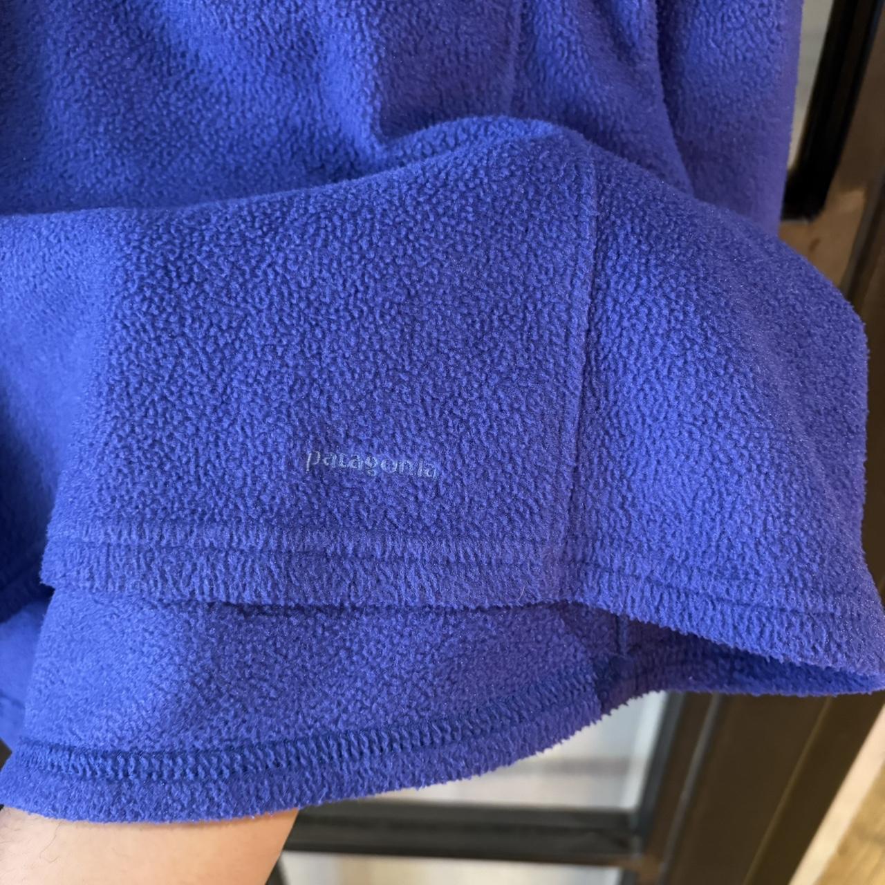 SWT578F - Vintage retro essential Blue Patagonia Capilene full zip up outdoor Base layer fleece #patagonia #baselayer #expedition #hike #gorpcore