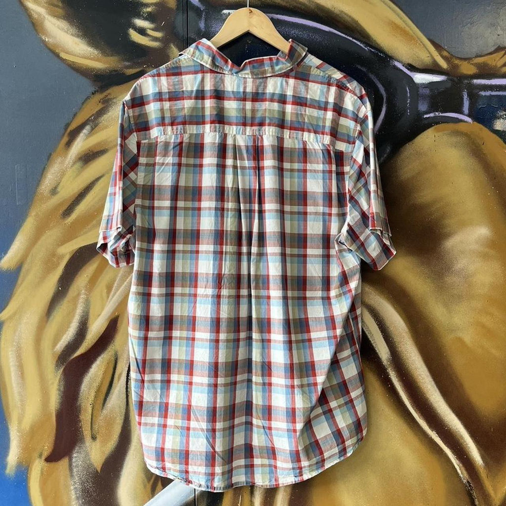 Y2K Checked Short Sleeve Button Up Shirt