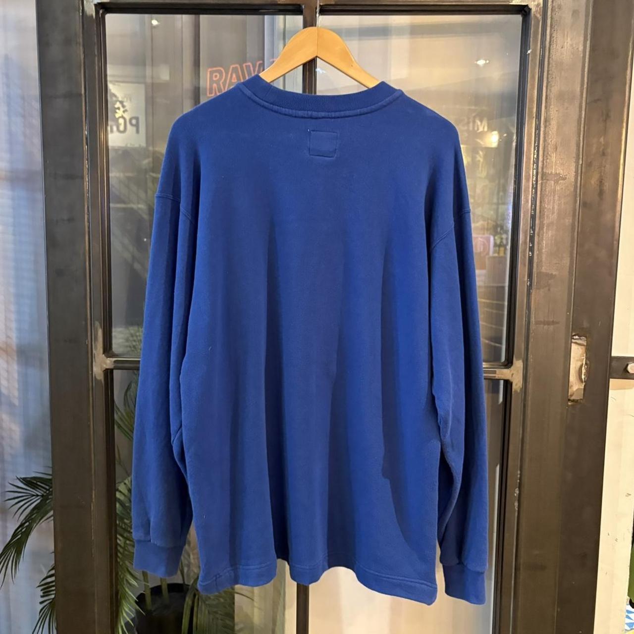 0325H20UP - Vintage Retro Essential Blue Nike Crewneck Jumper Sweatshirt with  embroidered swoosh logo #90s #sportswear #essential #y2k #nike
